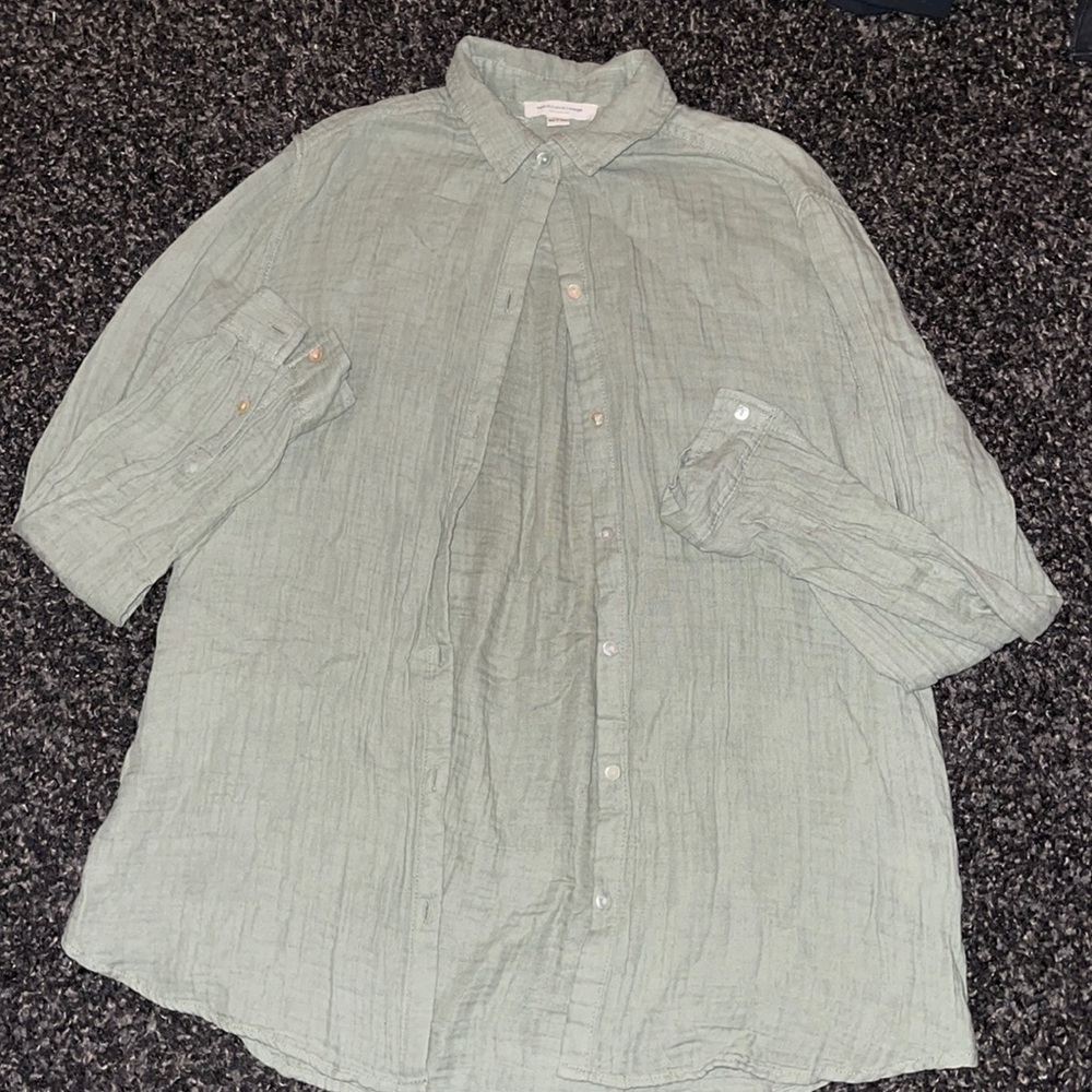 Olive light weight flannel